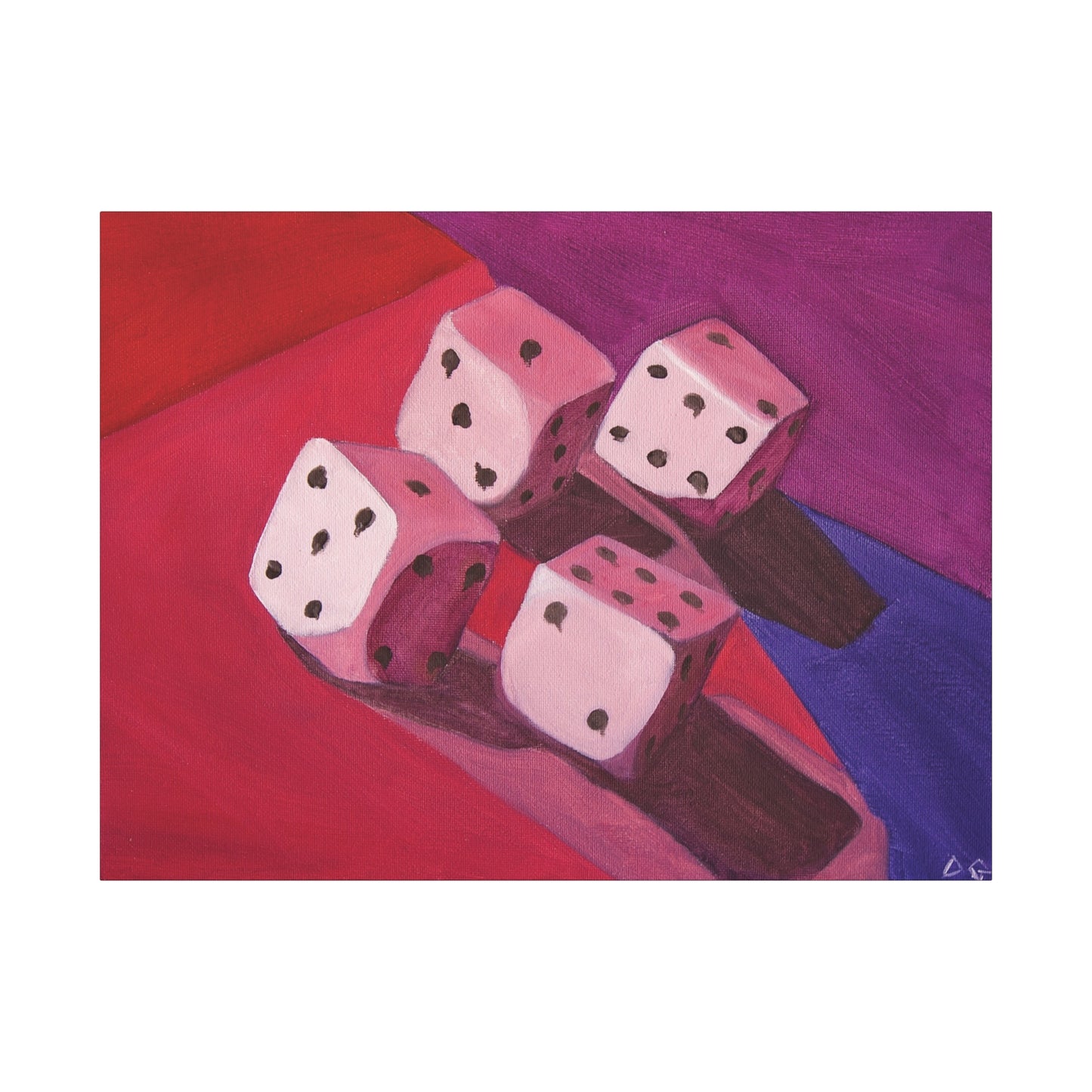 "Facets of Chance" - Stretched Canvas Wall Decor