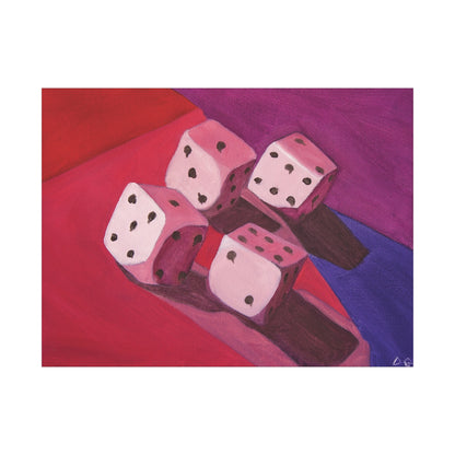 "Facets of Chance" - Stretched Canvas Wall Decor