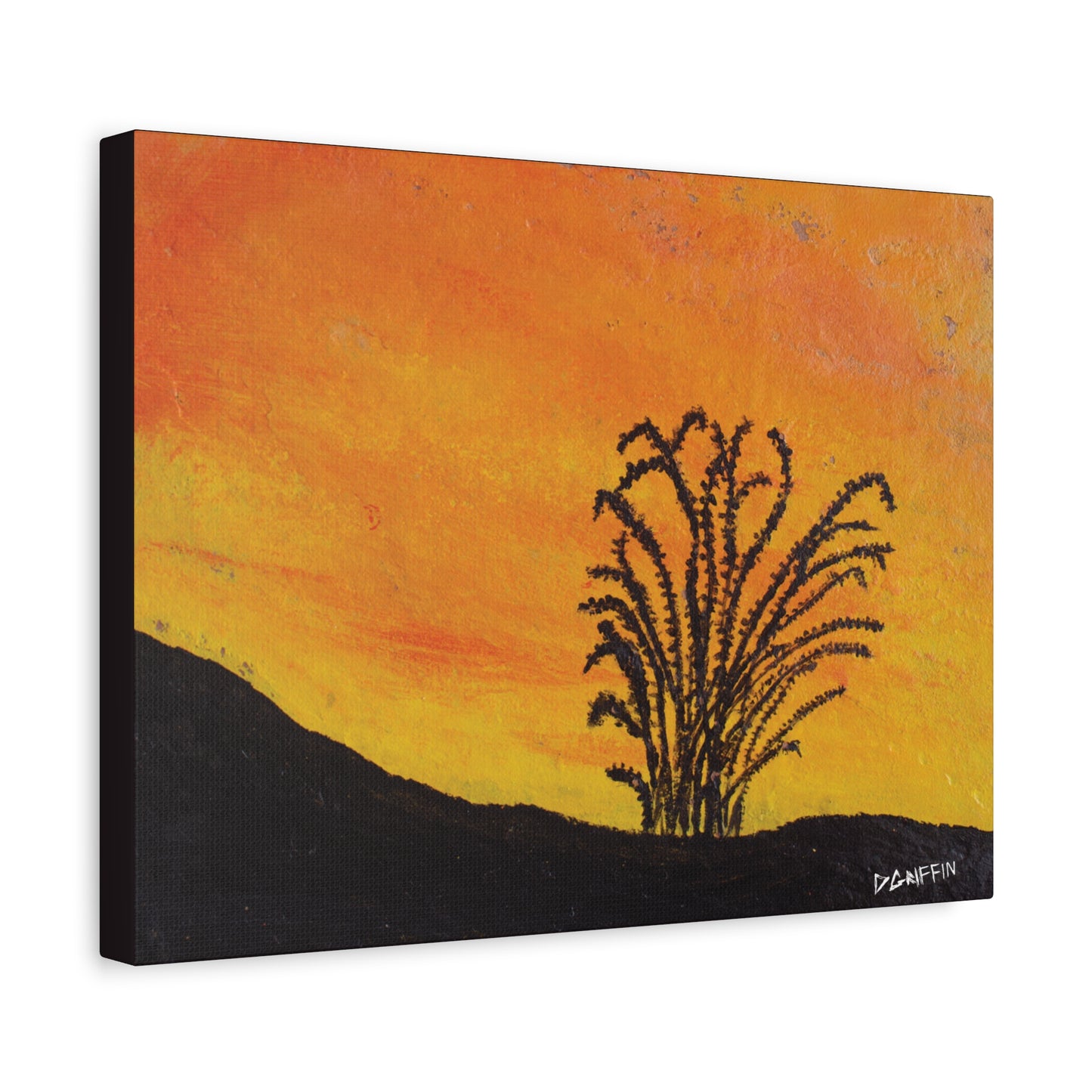 "Lone Ocotillo" - Stretched Canvas Wall Decor