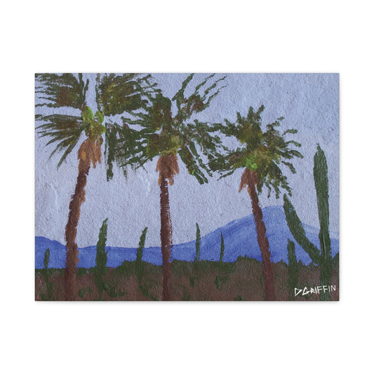 "Desert Palms" - Stretched Canvas Wall Decor