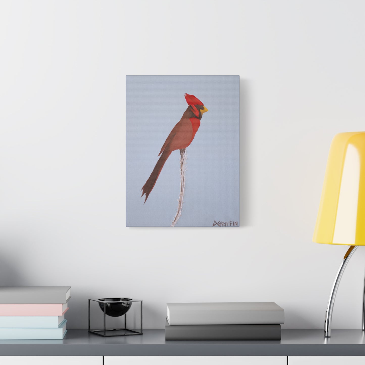 "Crimson Vigil" - Stretched Canvas Wall Decor