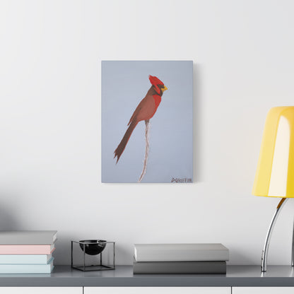 "Crimson Vigil" - Stretched Canvas Wall Decor
