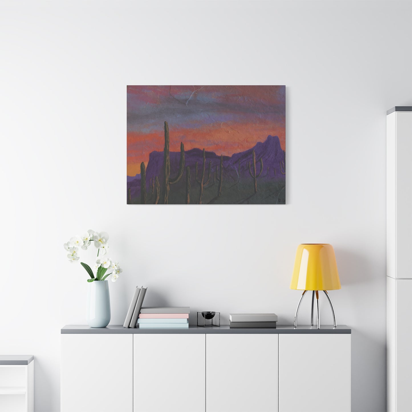"Violet Peaks" - Stretched Matte Wall Decor