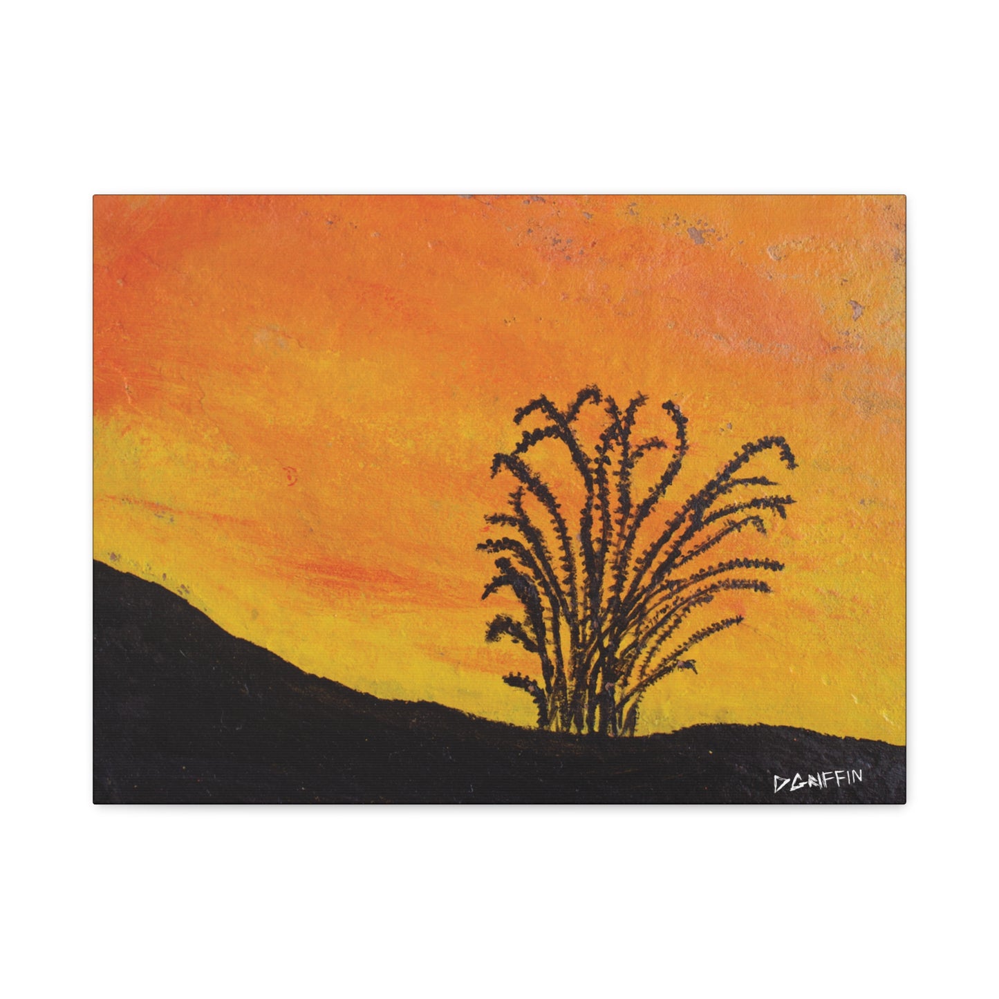 "Lone Ocotillo" - Stretched Canvas Wall Decor