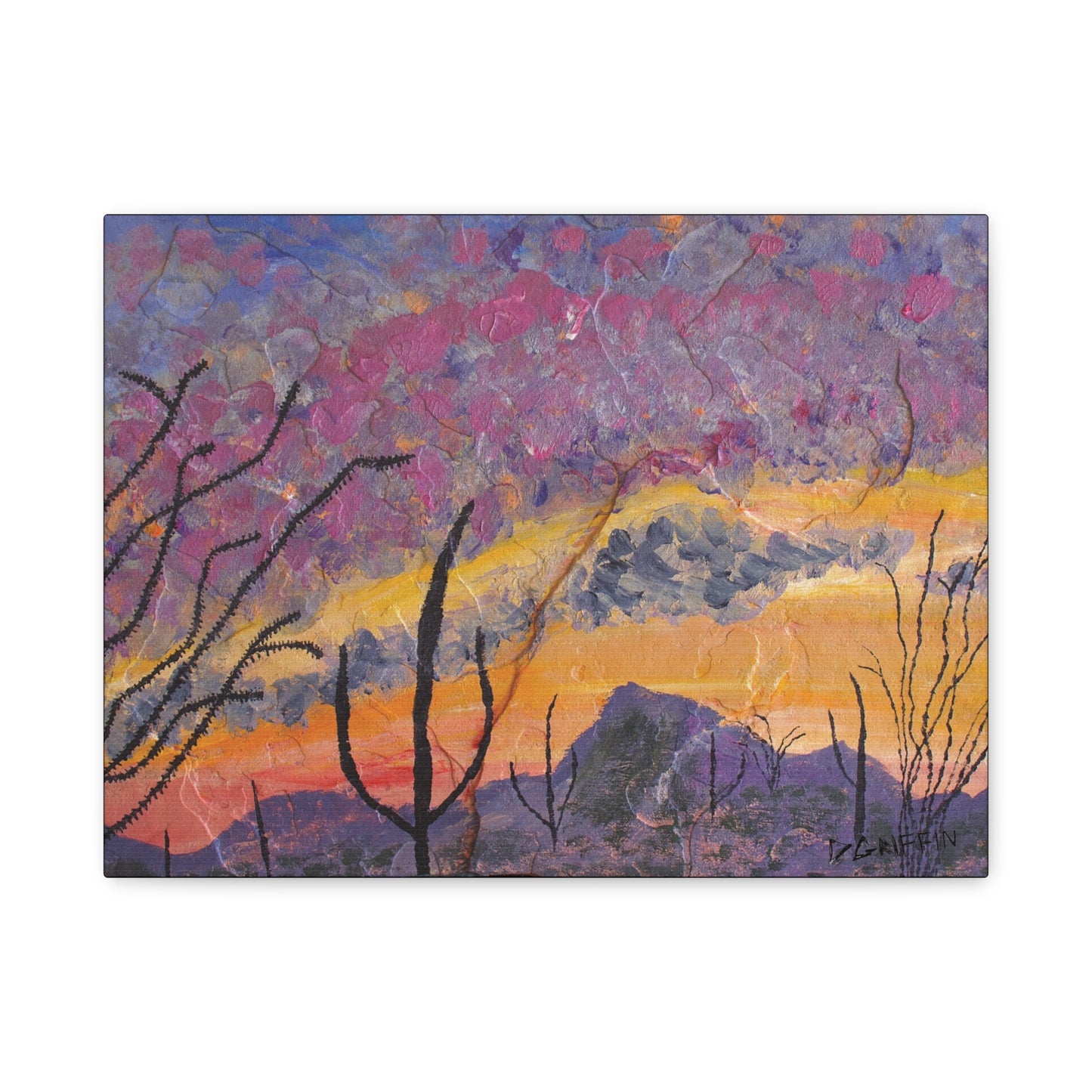 "Monsoon sunset" - Stretched Canvas Wall Decor