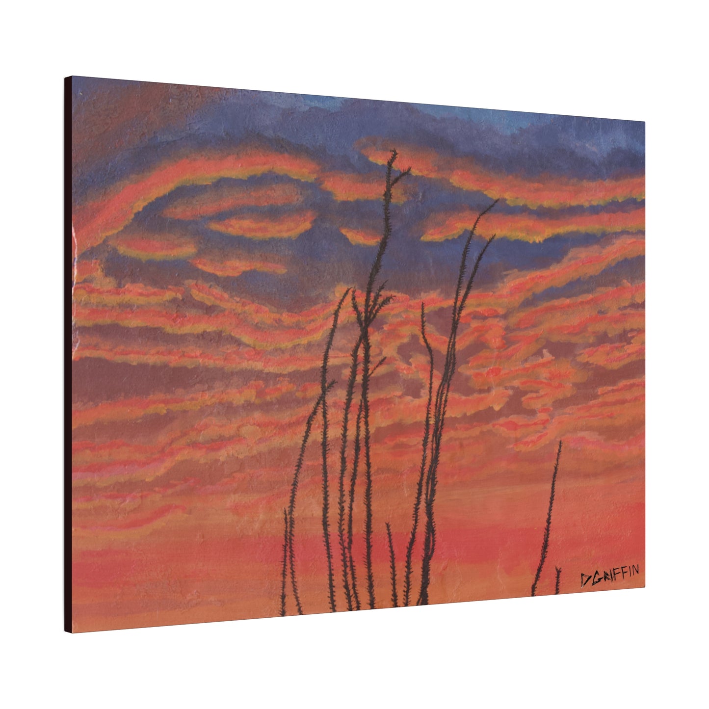 "Great Fire in the Sky" - Stretched Canvas Wall Decor