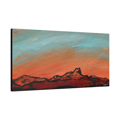 "Silueta Ardiente" - Stretched Canvas Wall Decor