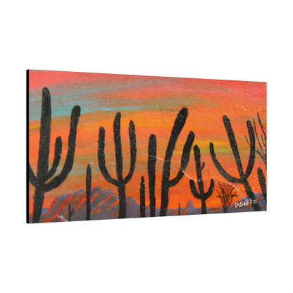 "Silhouettes at Dusk" - Stretched Canvas Wall Decor