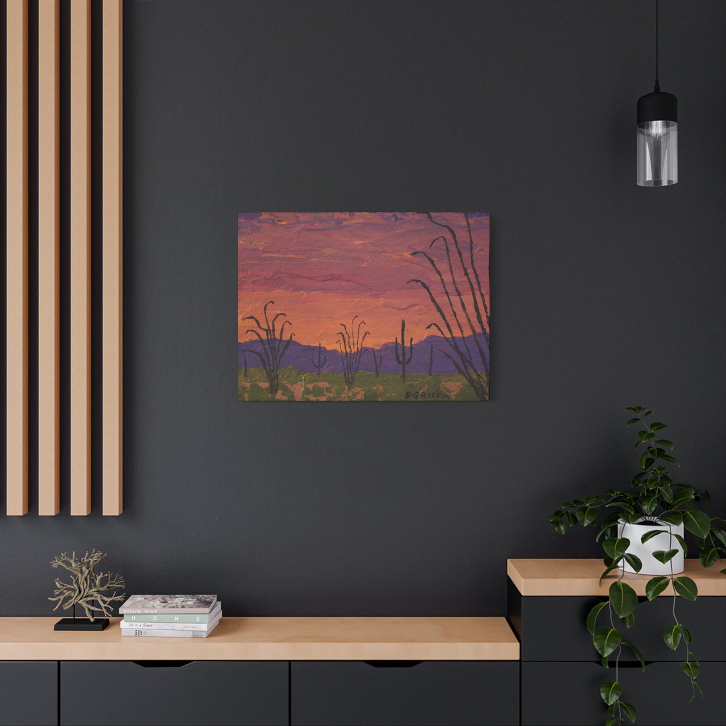 "The Desert's Deep Hour" - Stretched Canvas Wall Decor