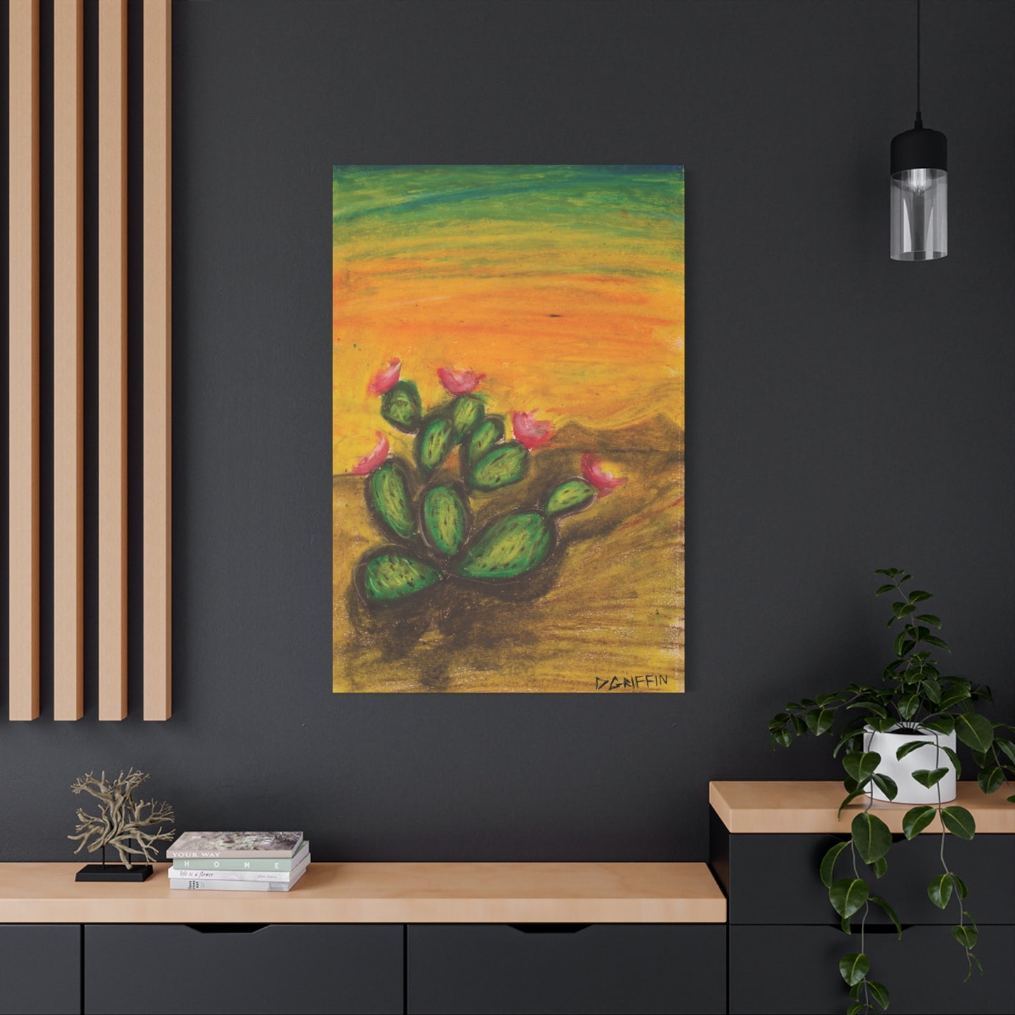 "Prickly Radiance"- Stretched Canvas Wall Decor