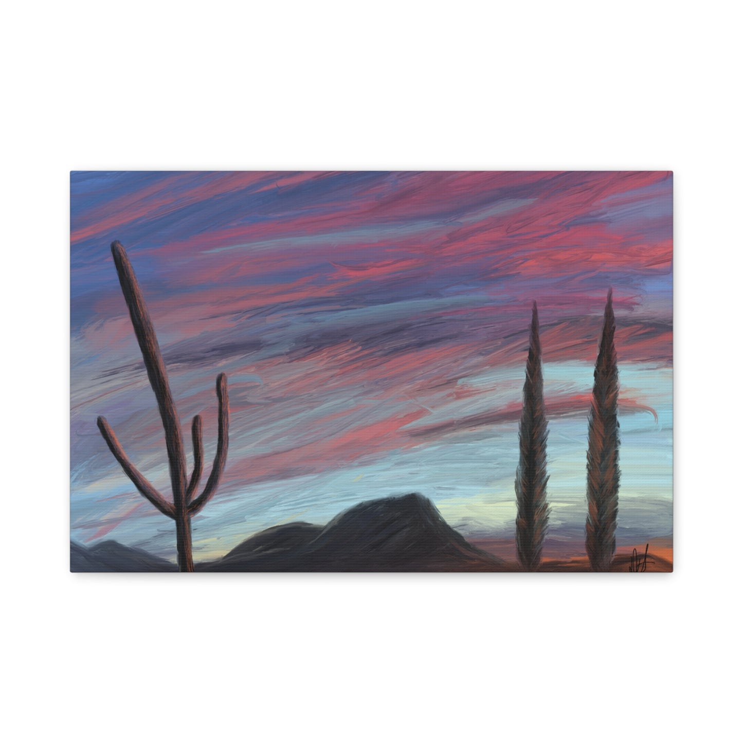 "Desert Dusk" - Stretched Canvas Wall Decor