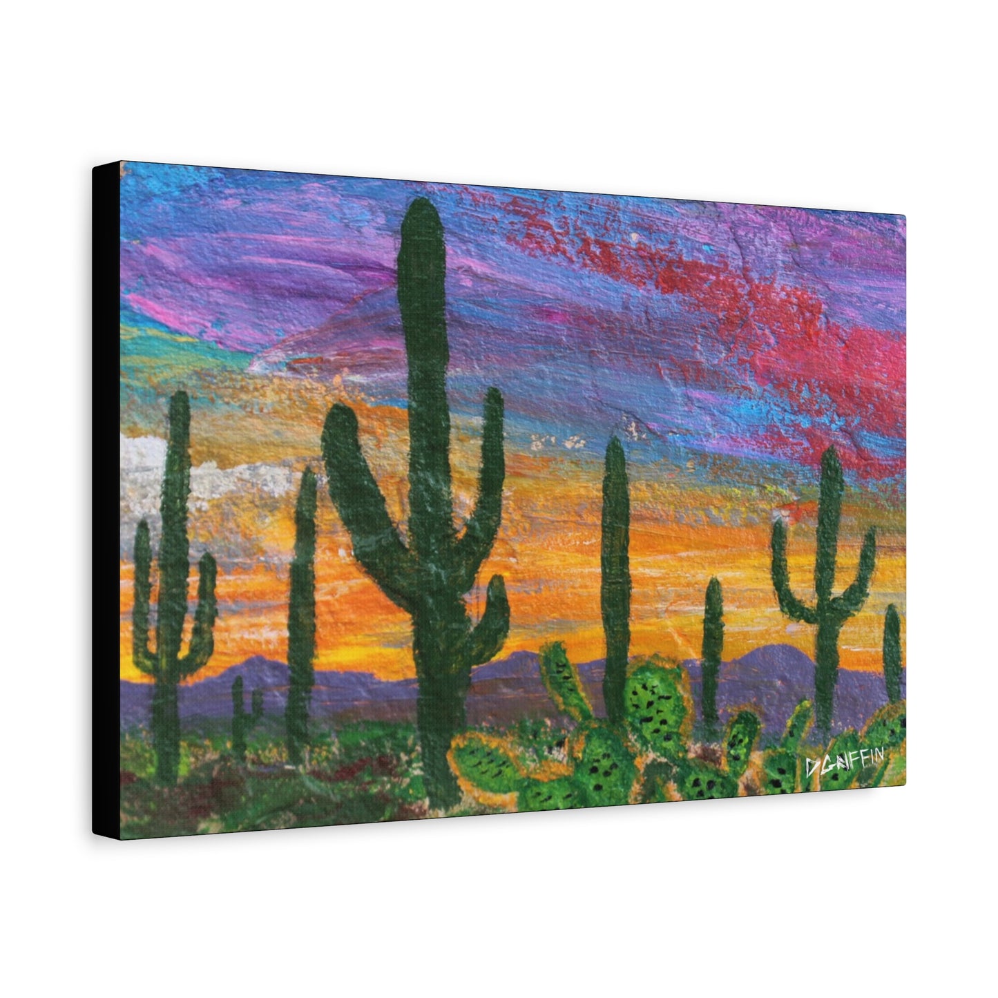 "Cactus Corona" - Stretched Canvas Wall Decor