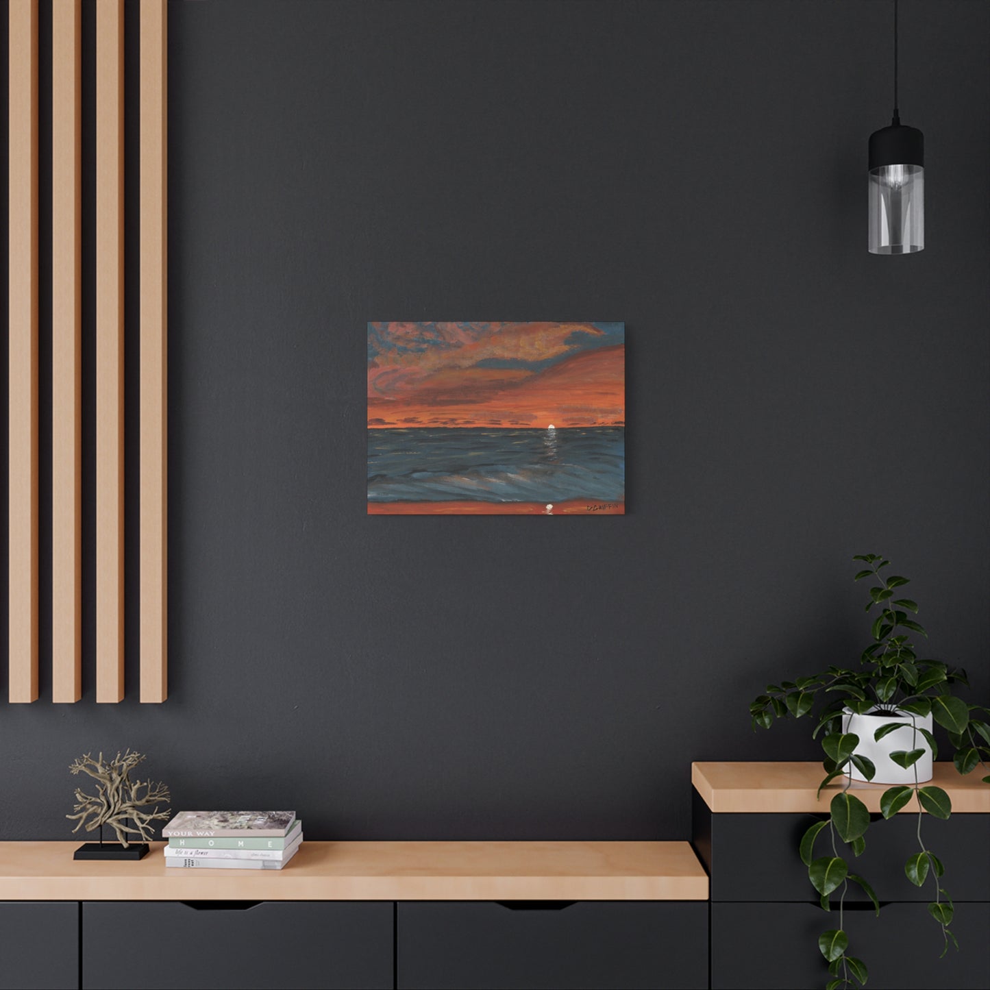 "Hapuna Beach Sunset" - Stretched Canvas Wall Decor