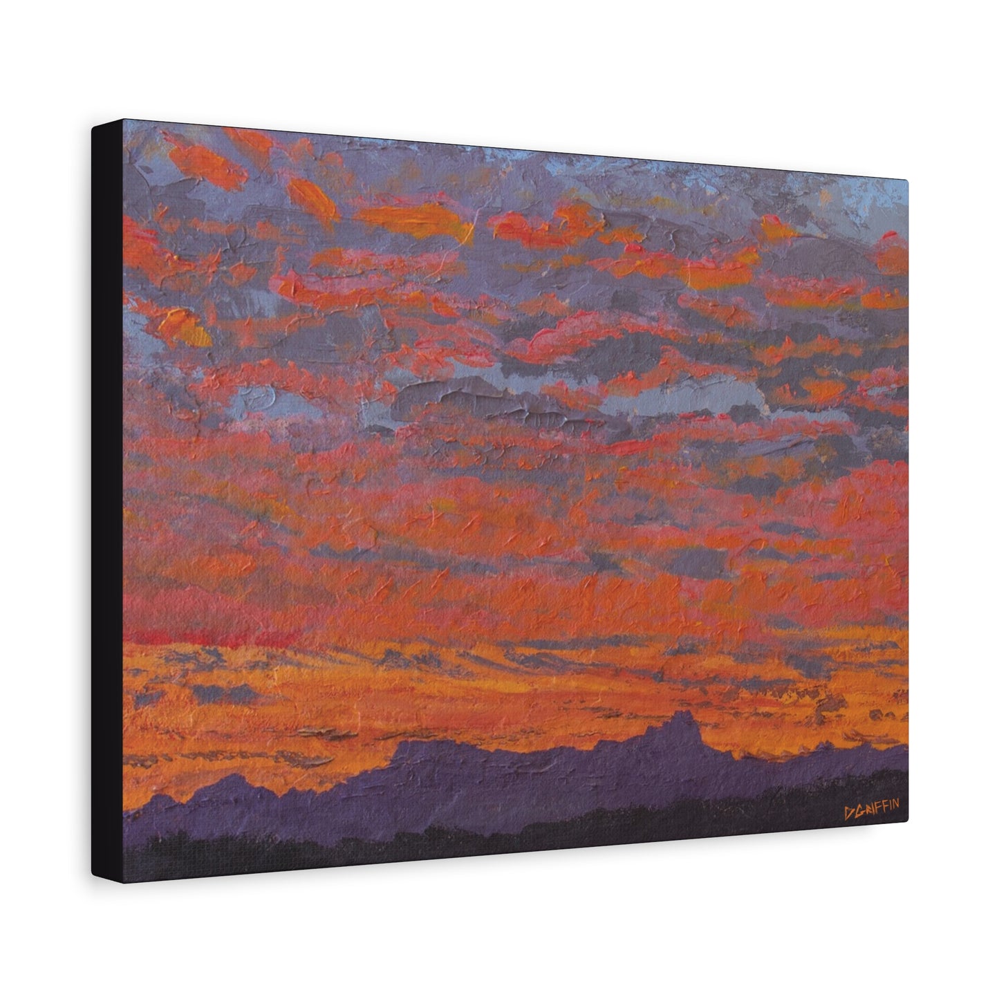"Sky in Flames" - Stretched Canvas Wall Decor