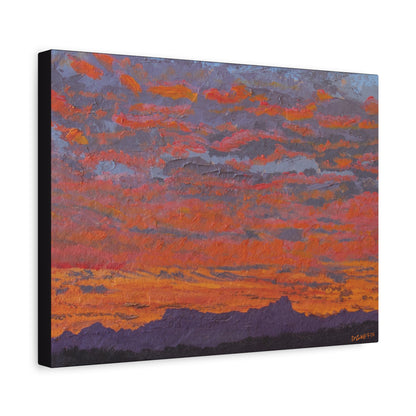 "Sky in Flames" - Stretched Canvas Wall Decor