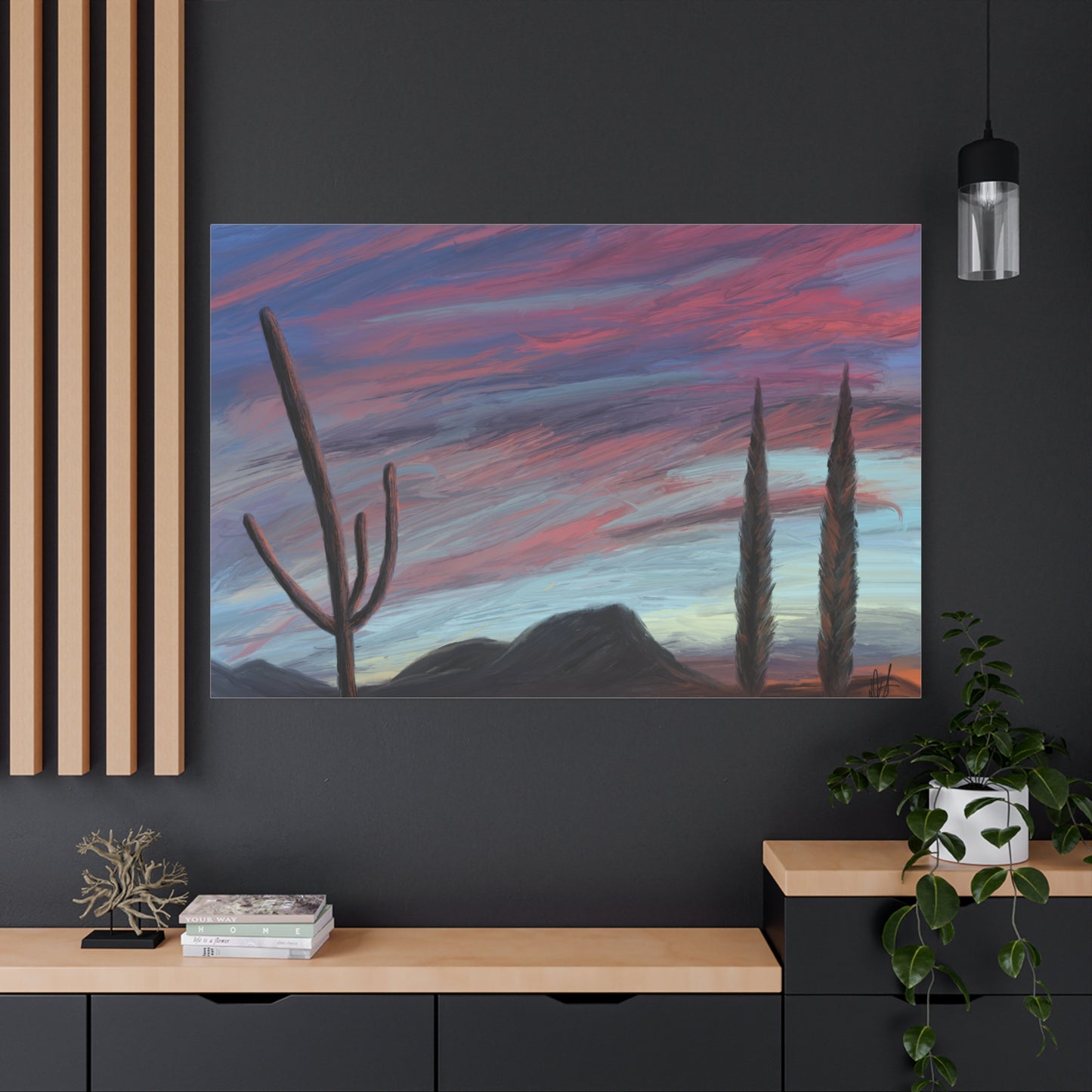 "Desert Dusk" - Stretched Canvas Wall Decor