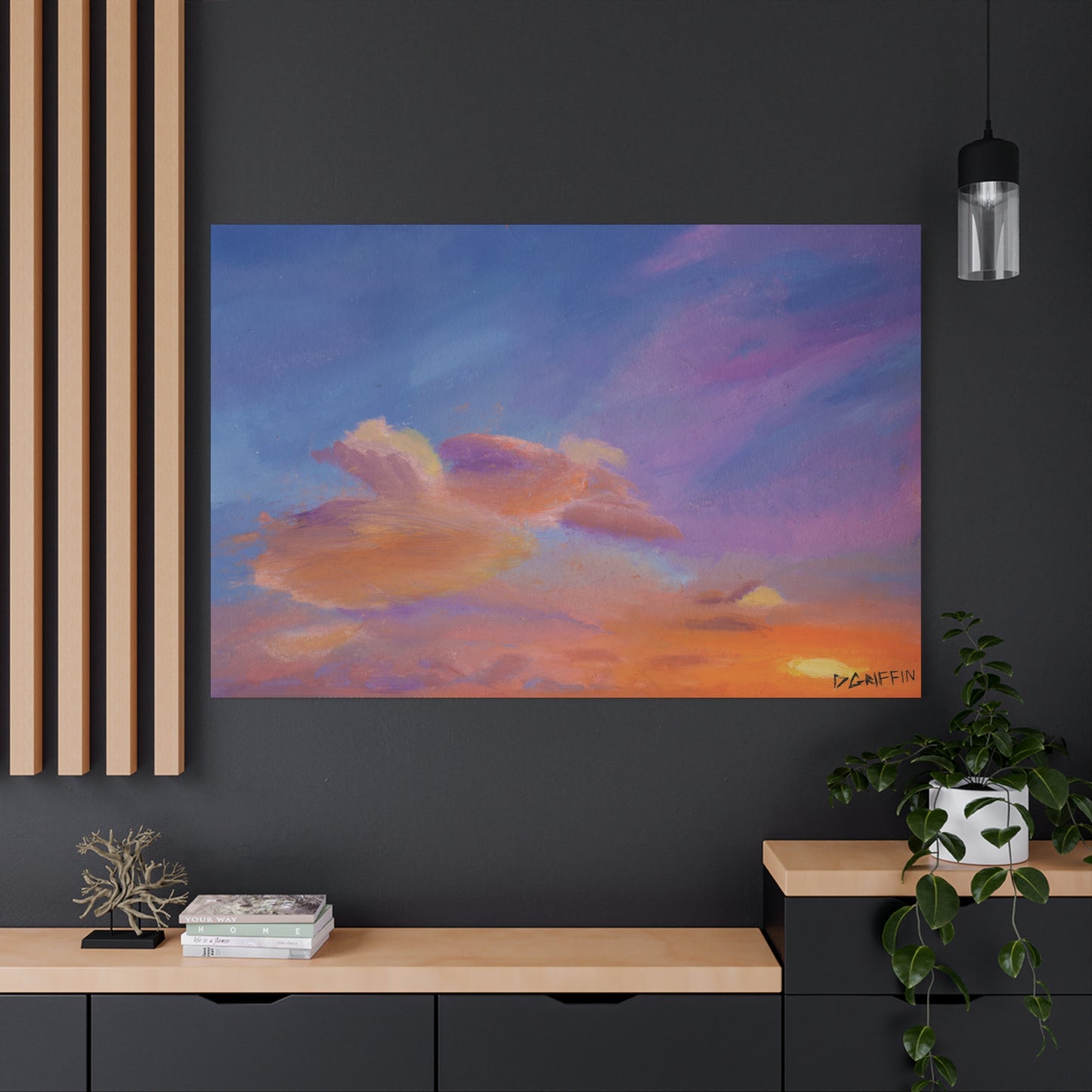 "Flight in the Clouds" - Stretched Canvas Wall Decor