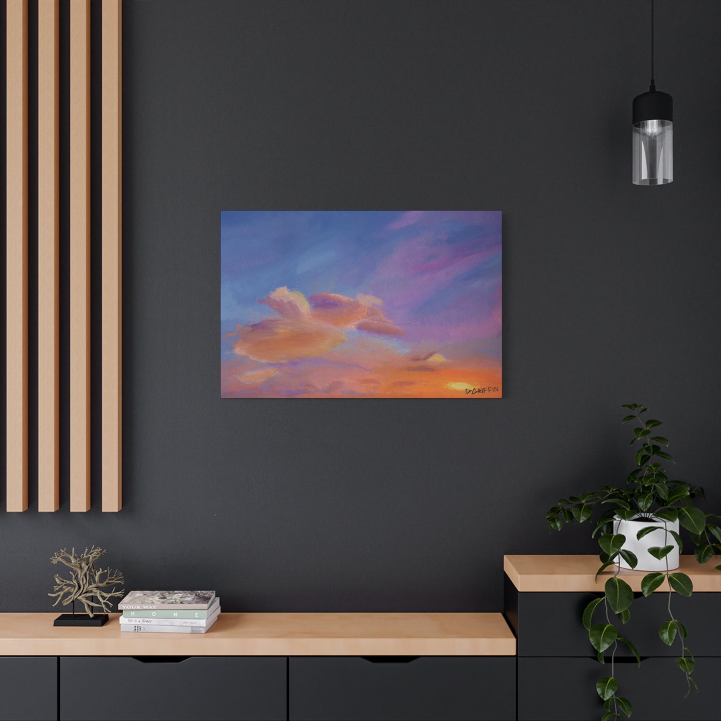 "Flight in the Clouds" - Stretched Canvas Wall Decor