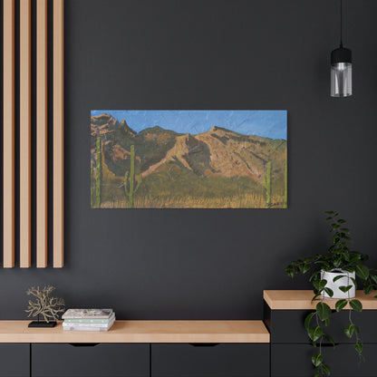 "Saguaro Skyline" - Stretched Canvas Wall Decor