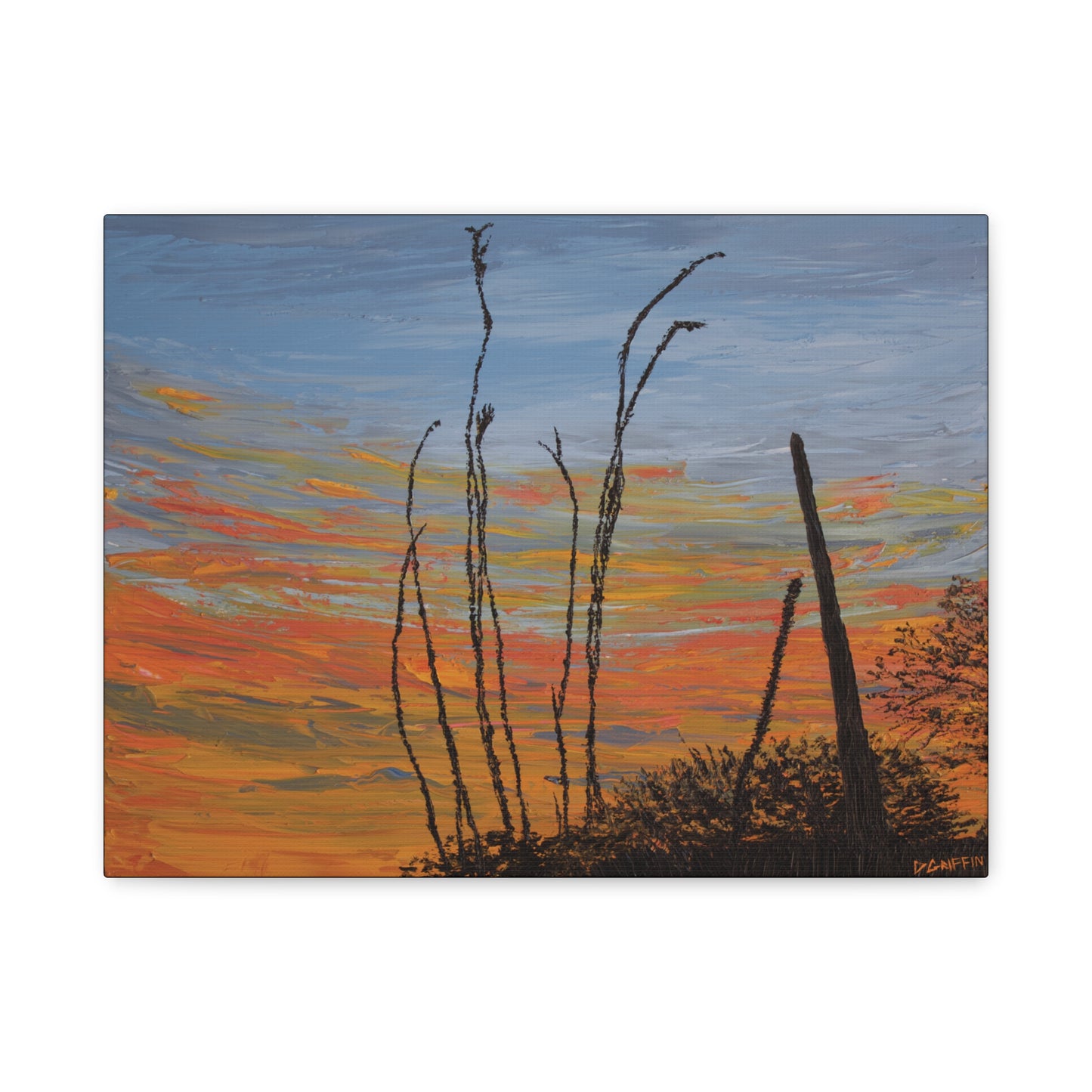 "Sonoran Ember" - Stretched Canvas Wall Decor