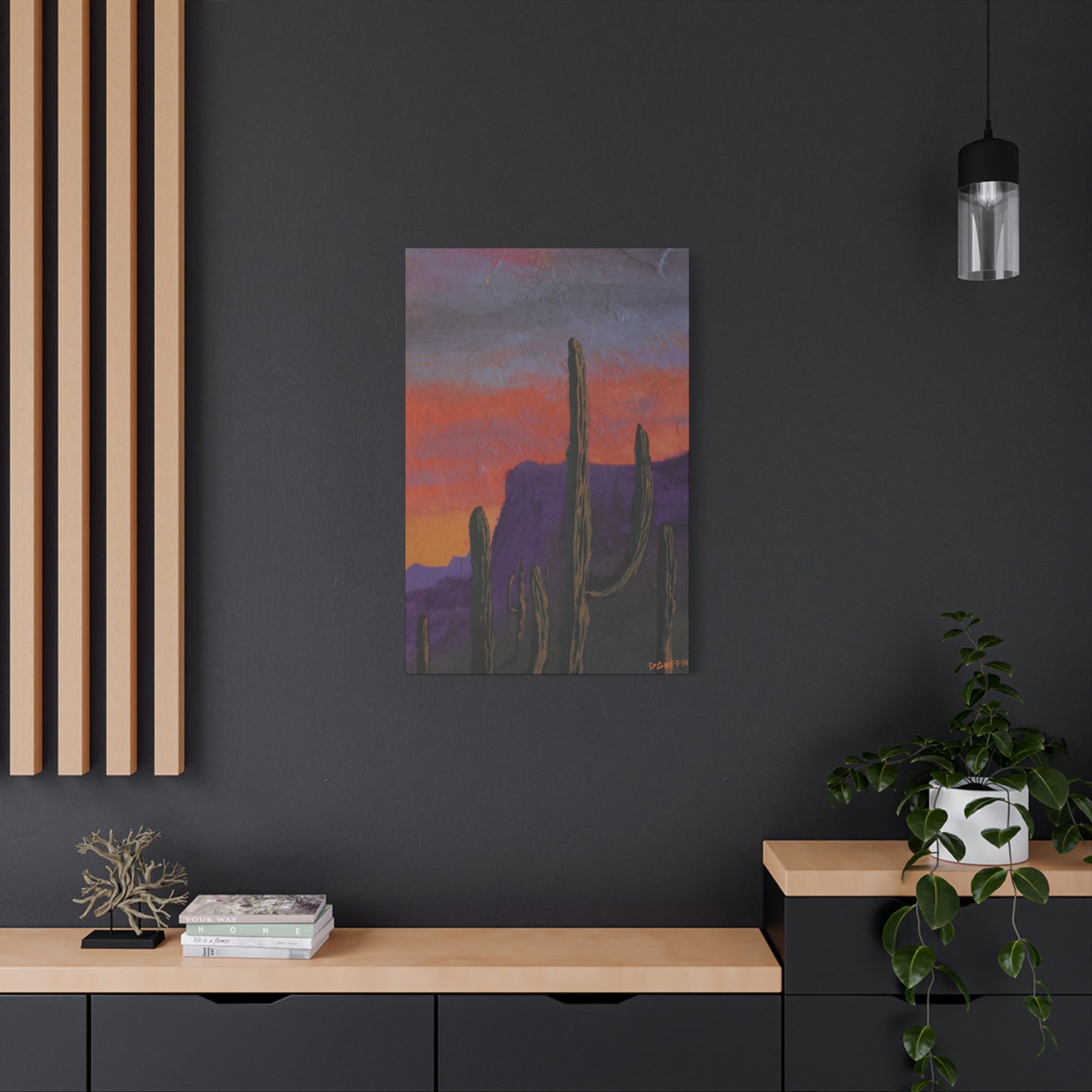 "Violet Peaks" - Stretched Matte Wall Decor