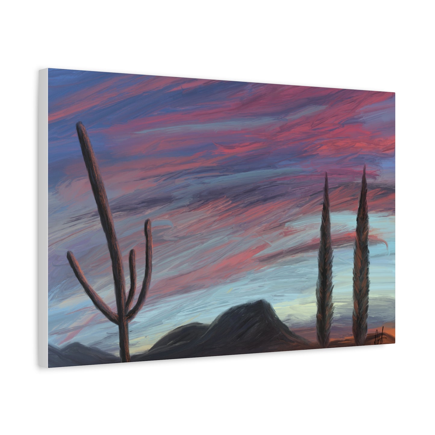 "Desert Dusk" - Stretched Canvas Wall Decor