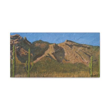 "Saguaro Skyline" - Stretched Canvas Wall Decor