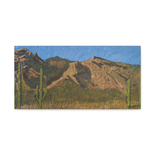 "Saguaro Skyline" - Stretched Canvas Wall Decor