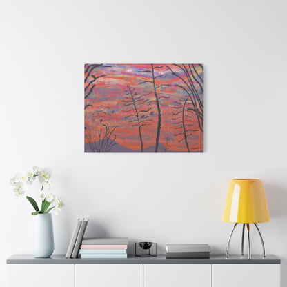 "Agave Sunset" - Stretched Canvas Wall Decor