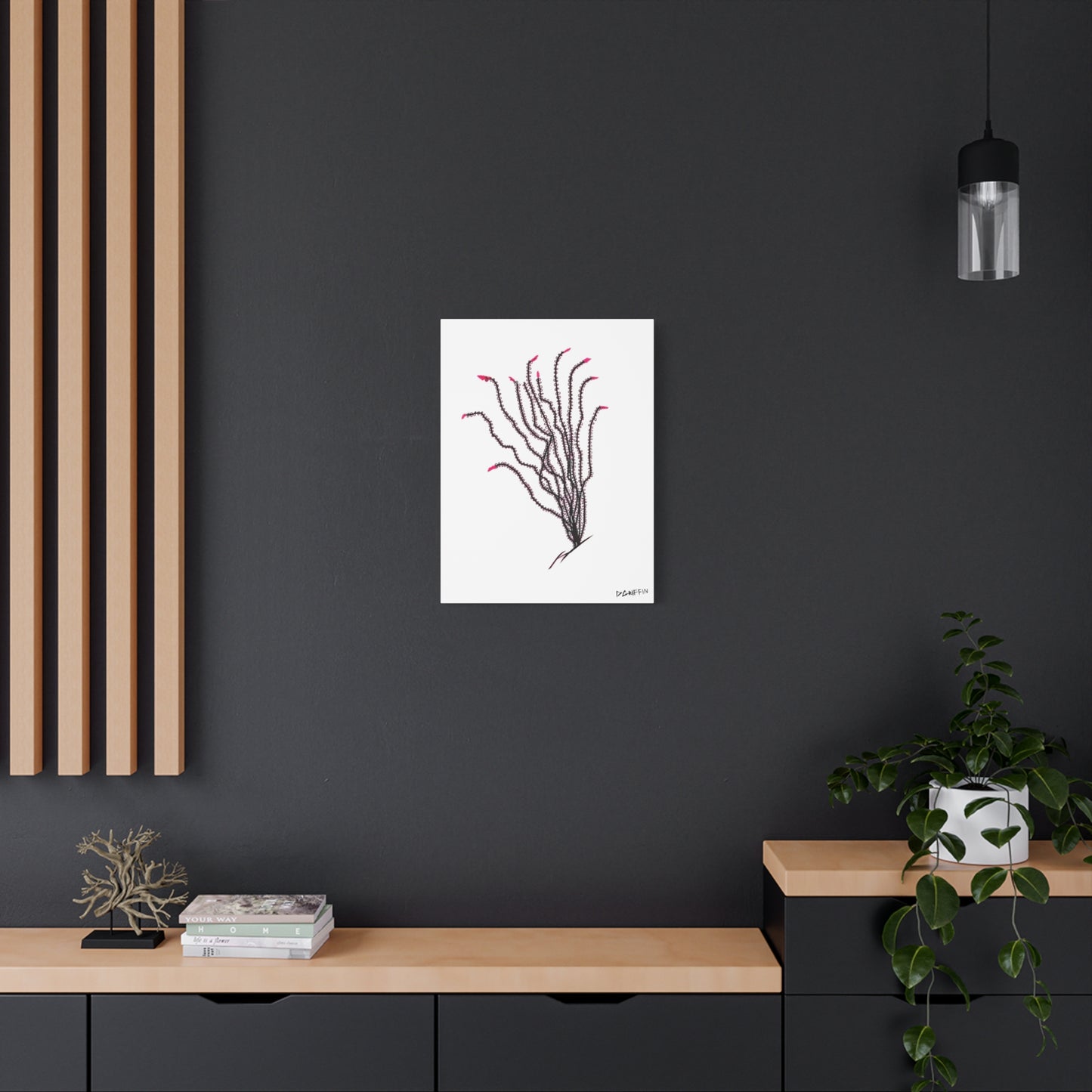 "Ocotillo en flor" - Stretched Canvas Wall Decor