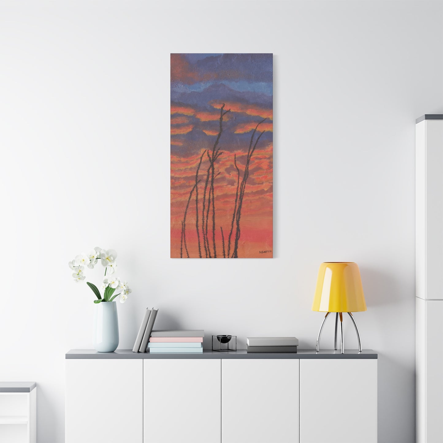 "Great Fire in the Sky" - Stretched Canvas Wall Decor