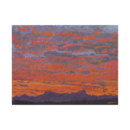 "Sky in Flames" - Stretched Canvas Wall Decor