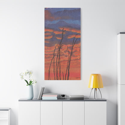 "Great Fire in the Sky" - Stretched Canvas Wall Decor