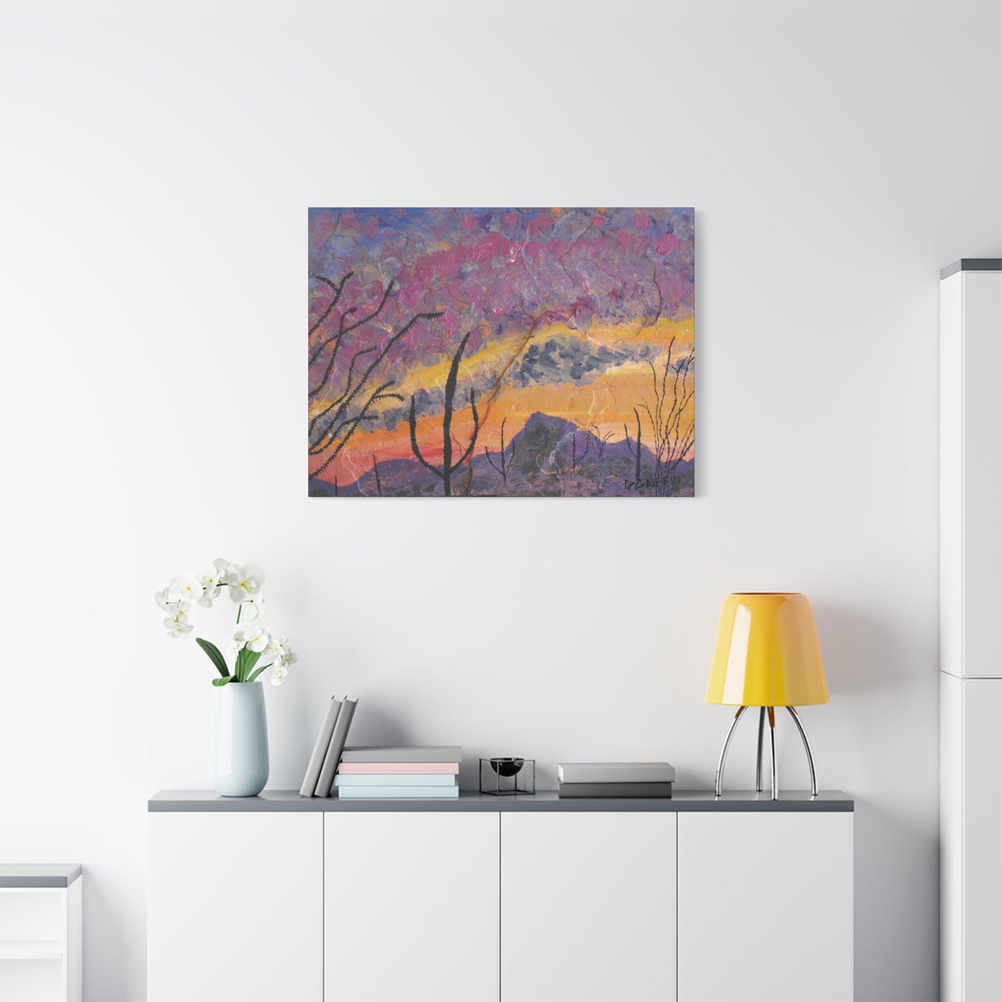 "Monsoon sunset" - Stretched Canvas Wall Decor