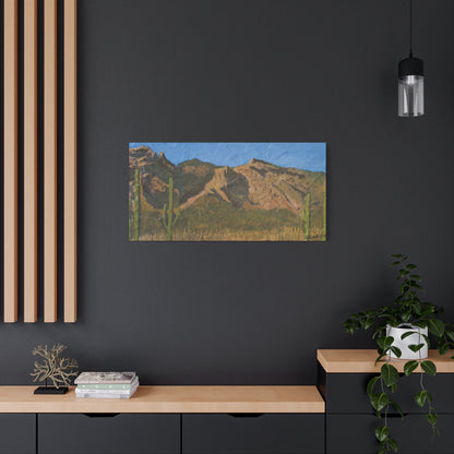 "Saguaro Skyline" - Stretched Canvas Wall Decor