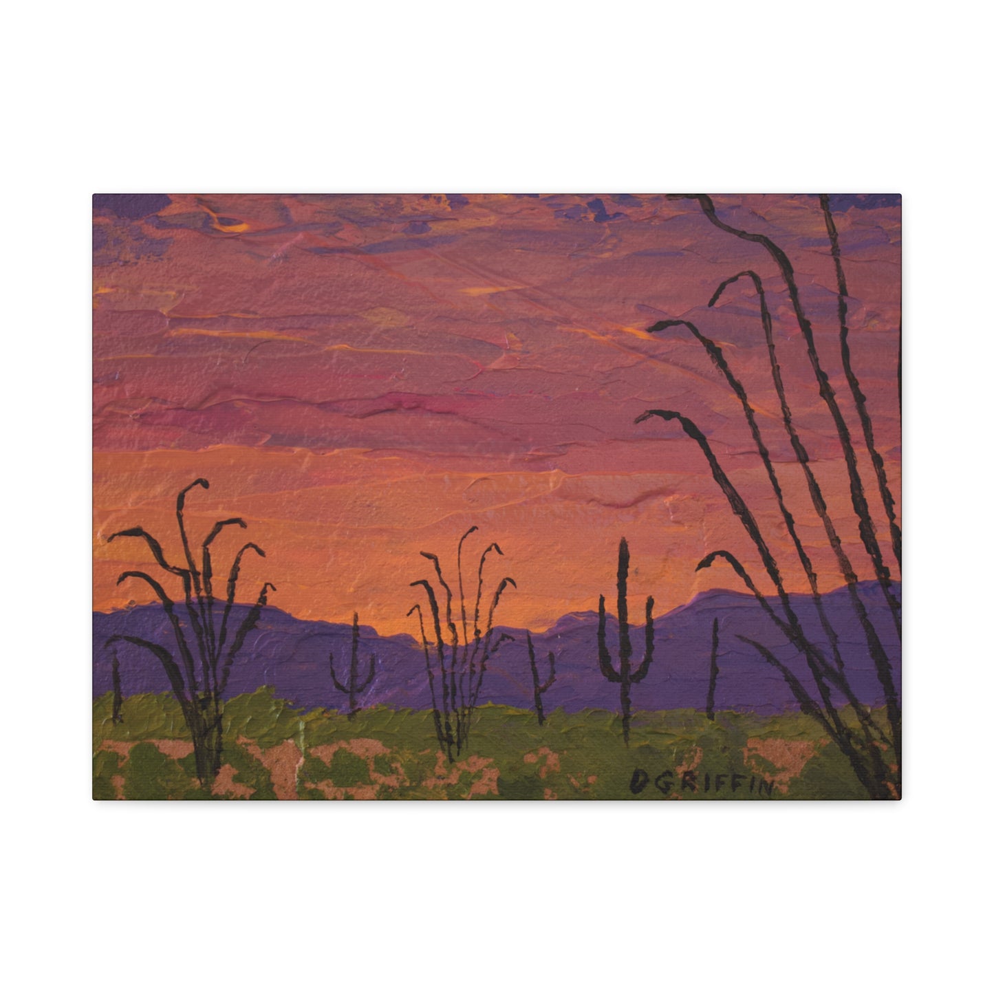 "The Desert's Deep Hour" - Stretched Canvas Wall Decor