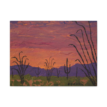 "The Desert's Deep Hour" - Stretched Canvas Wall Decor
