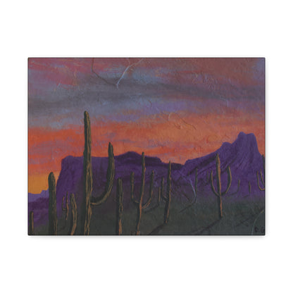 "Violet Peaks" - Stretched Matte Wall Decor