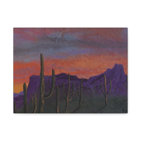"Violet Peaks" - Stretched Matte Wall Decor