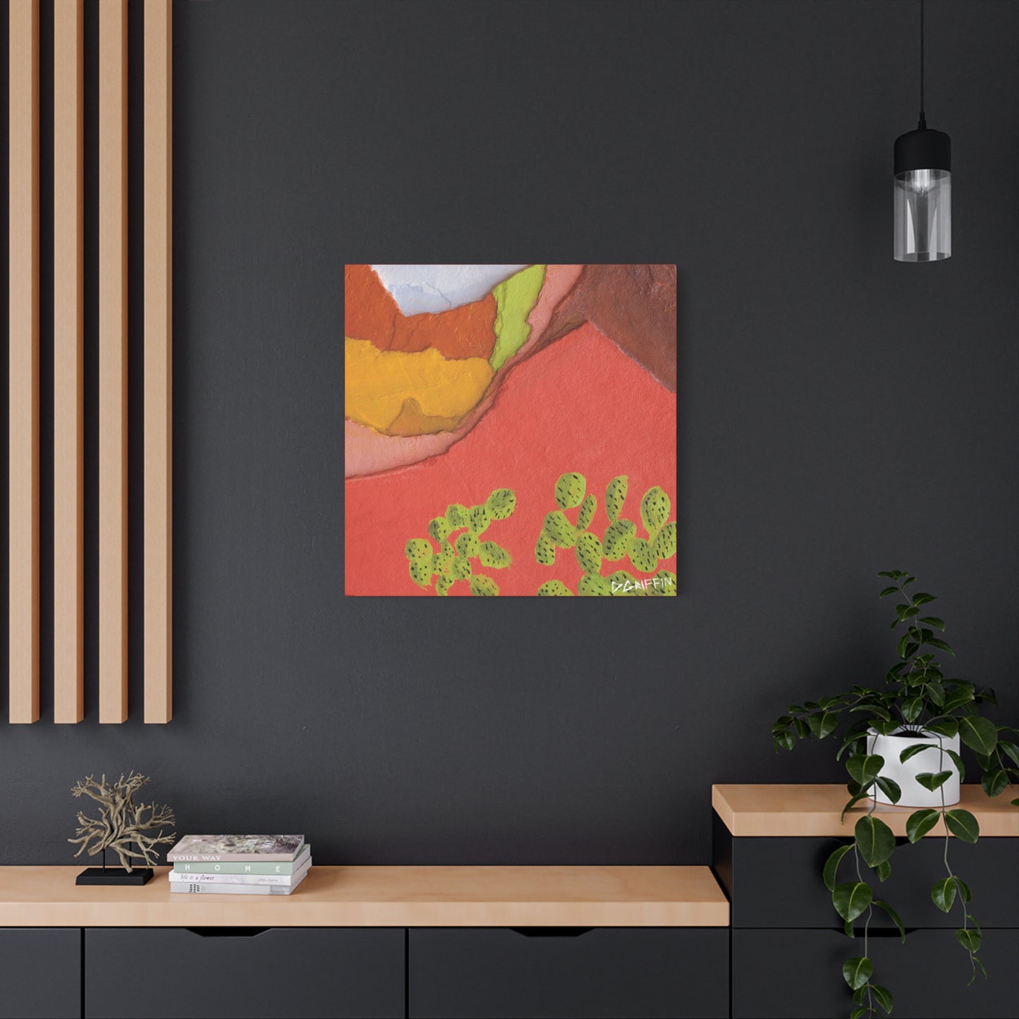 "Painted Peaks" - Stretched Canvas Wall Decor