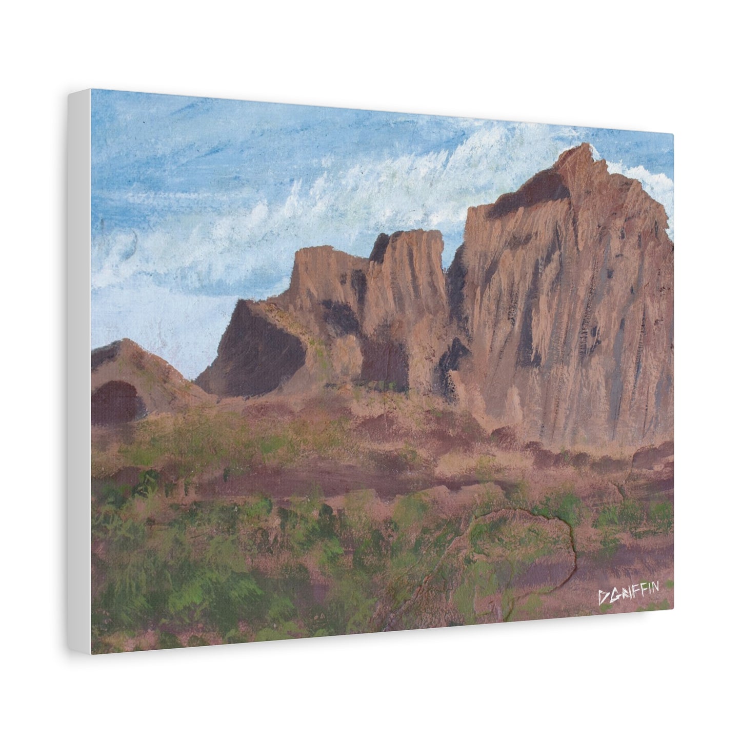 "Montañas de Marana" - Stretched Canvas Wall Decor