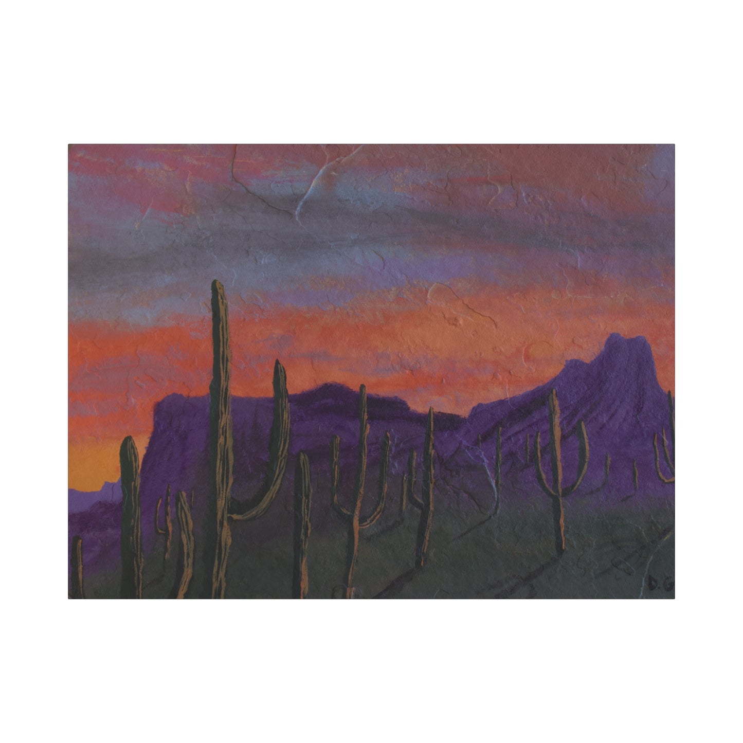 "Violet Peaks" - Stretched Matte Wall Decor
