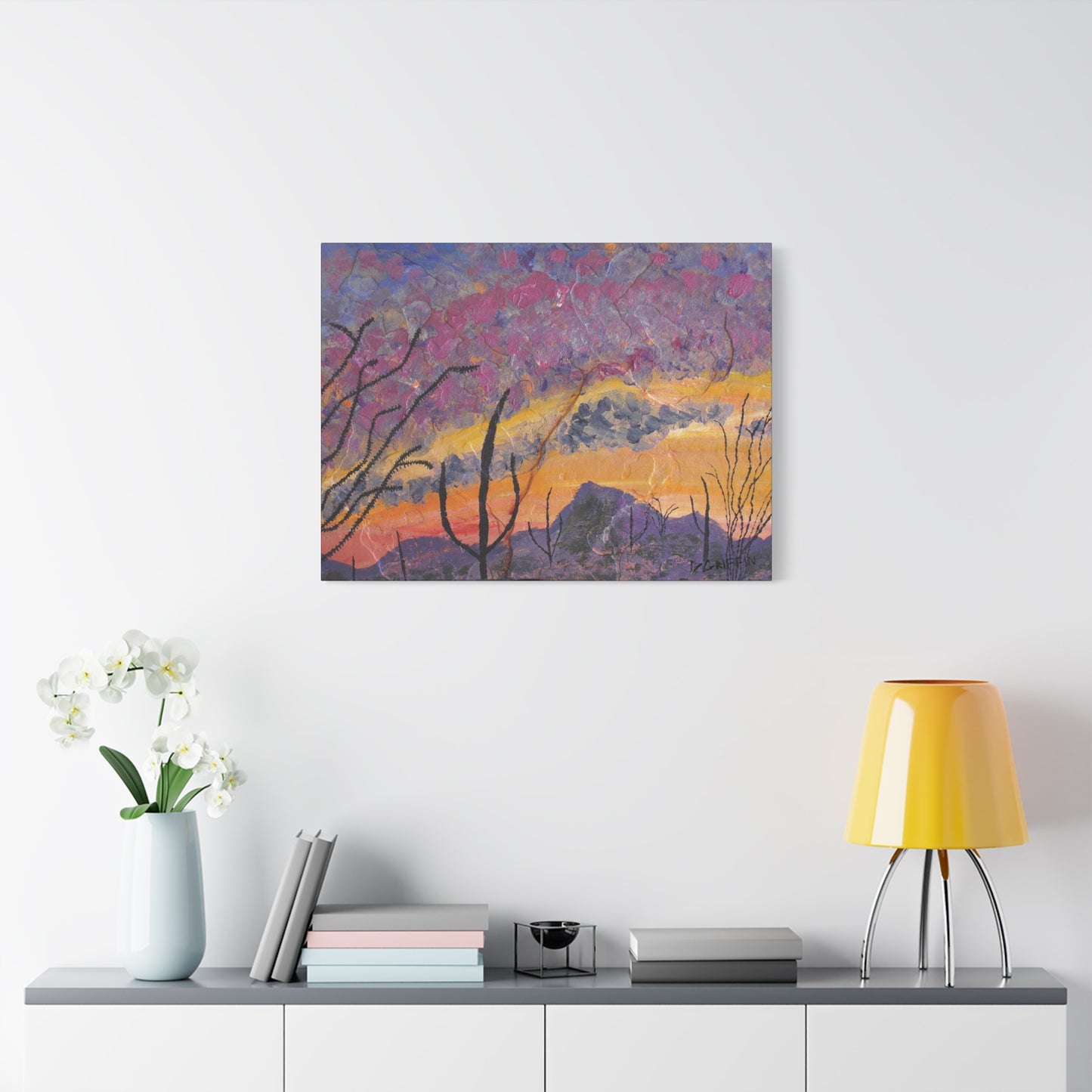"Monsoon sunset" - Stretched Canvas Wall Decor