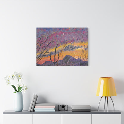 "Monsoon sunset" - Stretched Canvas Wall Decor