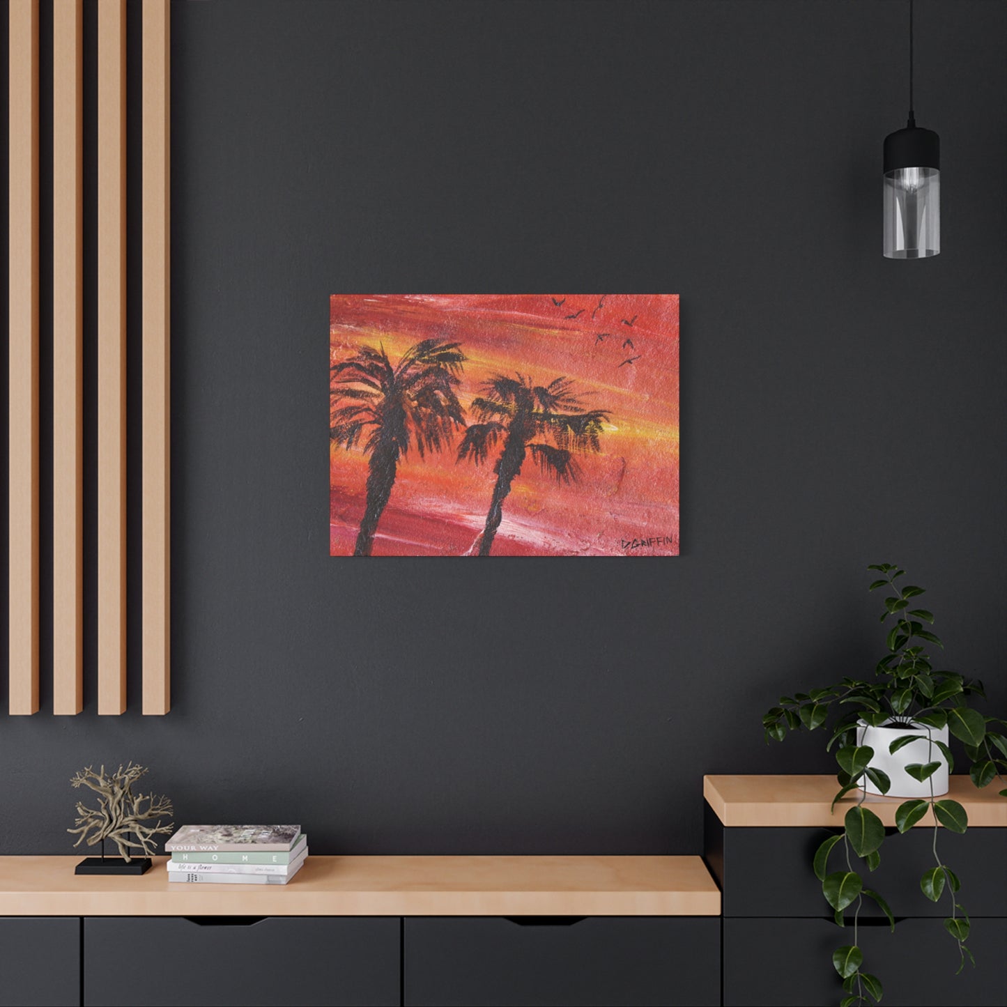 "Tropical Glow"- Stretched Matte Wall Decor