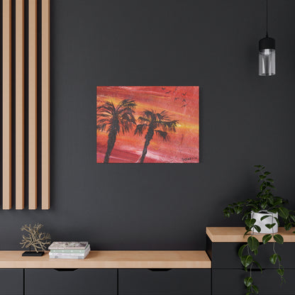 "Tropical Glow"- Stretched Matte Wall Decor