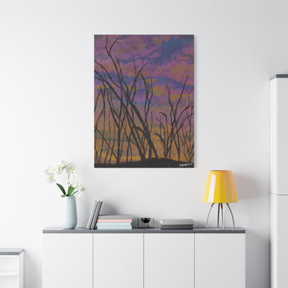 "Sky of Dead Branches" - Stretched Canvas Wall Decor
