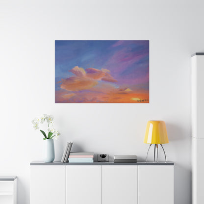 "Flight in the Clouds" - Stretched Canvas Wall Decor