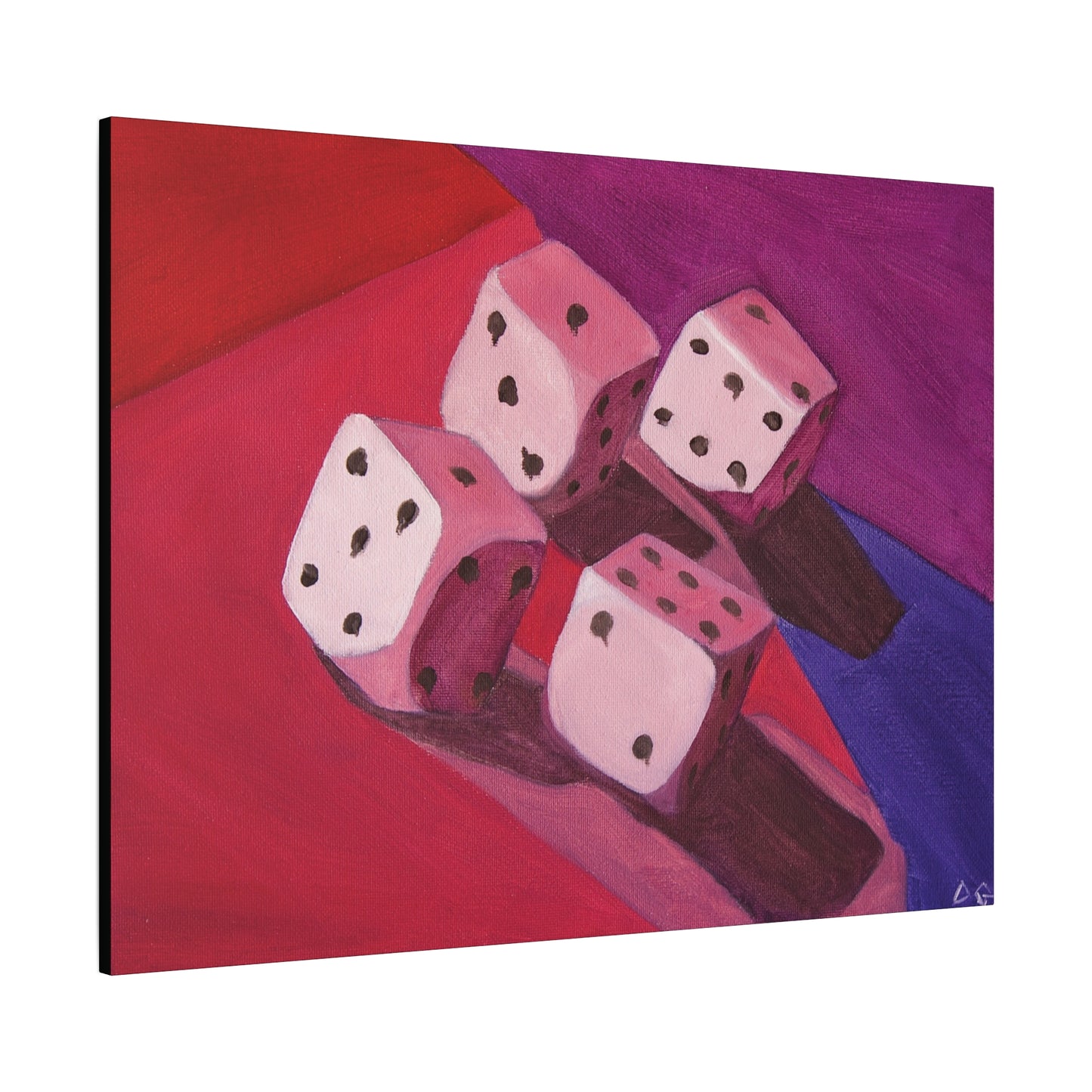 "Facets of Chance" - Stretched Canvas Wall Decor