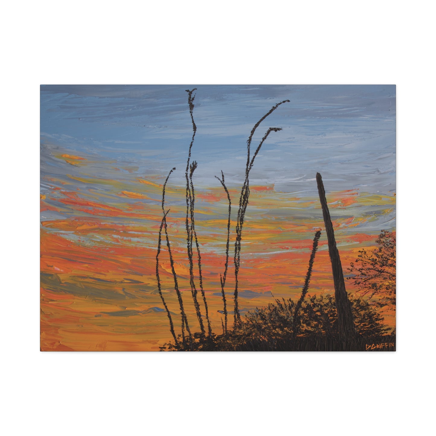 "Sonoran Ember" - Stretched Canvas Wall Decor